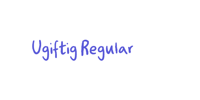 Ugiftig Regular Font Download