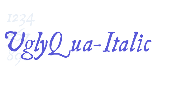 UglyQua-Italic font free