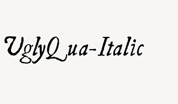 UglyQua-Italic Font