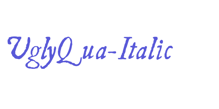 UglyQua-Italic Font Download