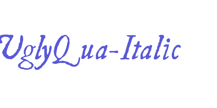 UglyQua-Italic Font