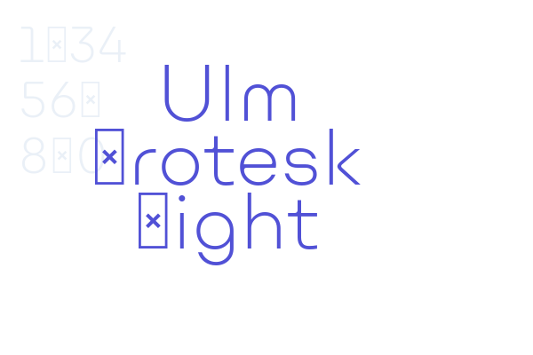 Ulm Grotesk Light Font Download