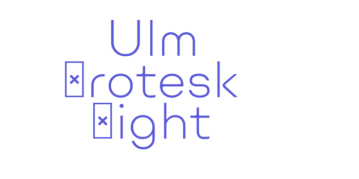 Ulm Grotesk Light Font Download