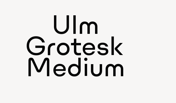 Ulm Grotesk Medium Font