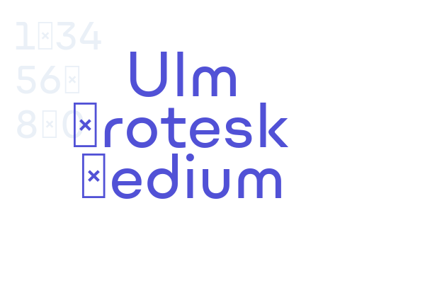 Ulm Grotesk Medium Font Download