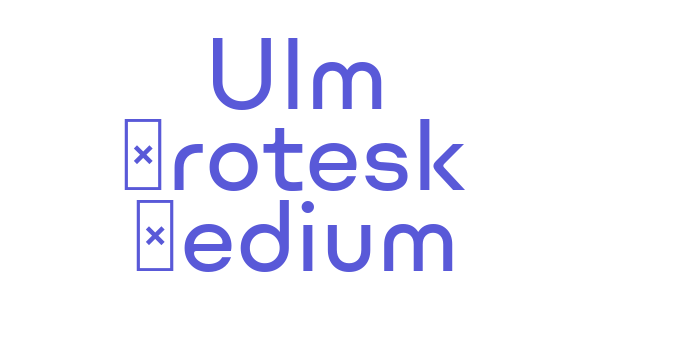 Ulm Grotesk Medium Font Download