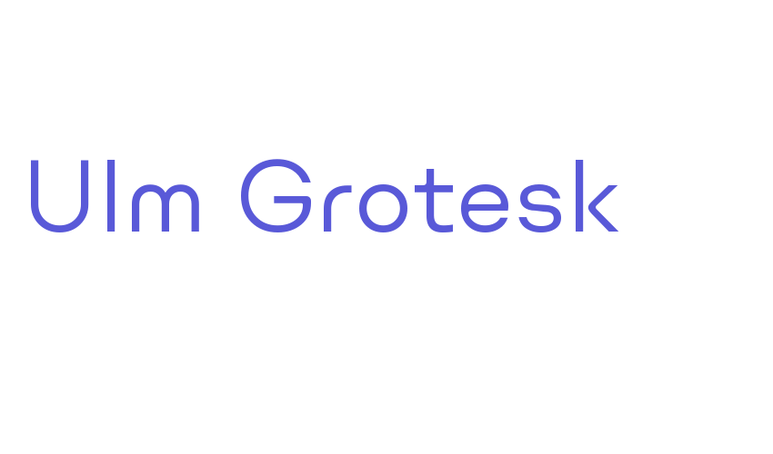 Ulm Grotesk Font