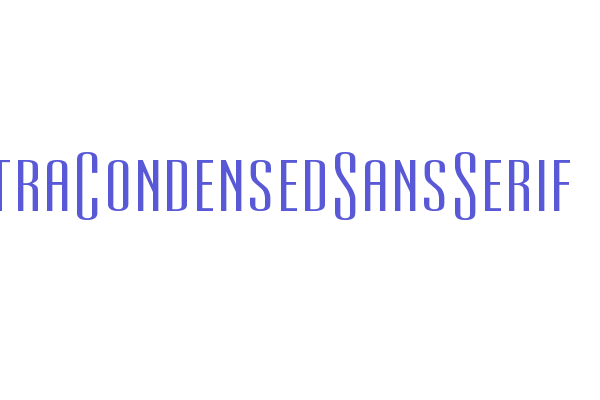 UltraCondensedSansSerif Font