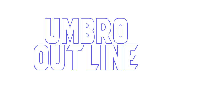 Umbro Outline Font