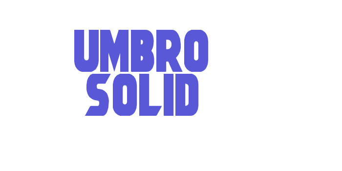 Umbro Solid Font