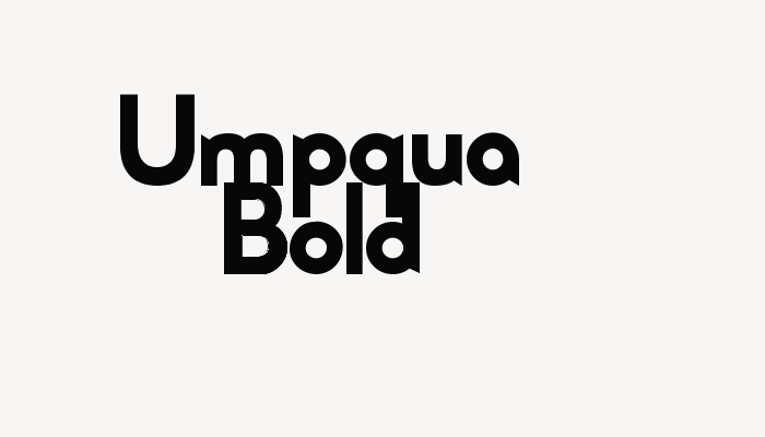 Umpqua Bold font download