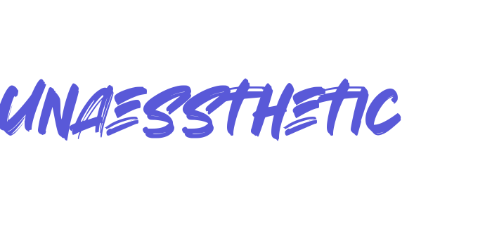 Unaessthetic Font