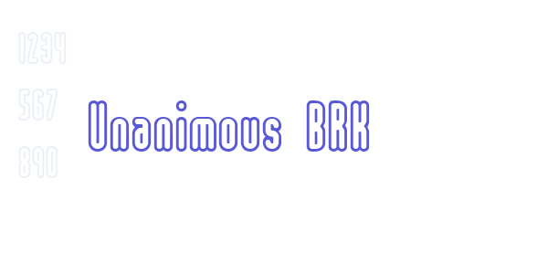 Unanimous BRK font free