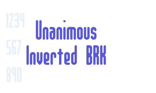 Unanimous Inverted BRK Font