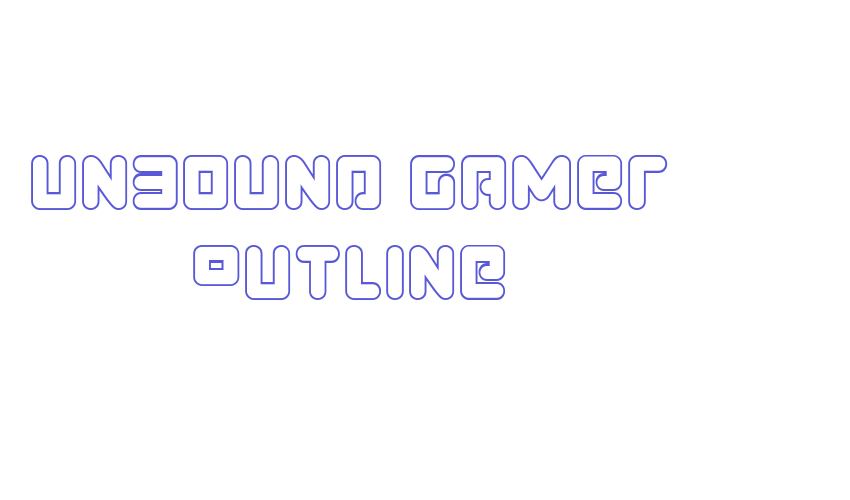 Unbound Gamer Outline Font Download