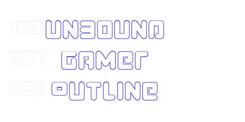 Unbound Gamer Outline-font-download