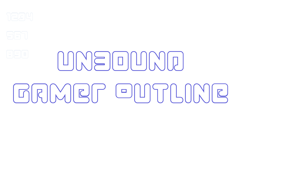 Unbound Gamer Outline-font-download