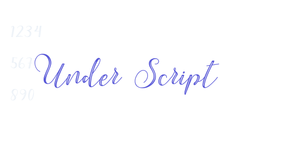 Under Script font free