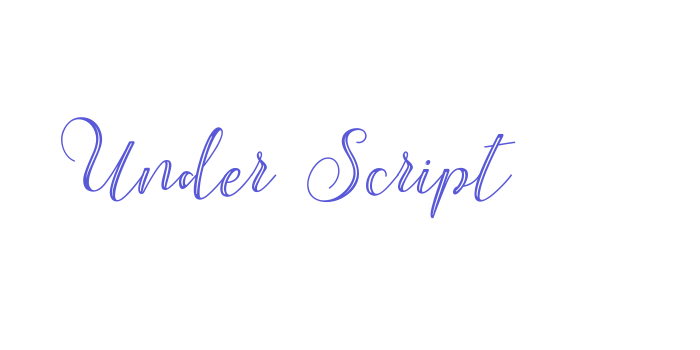 Under Script Font