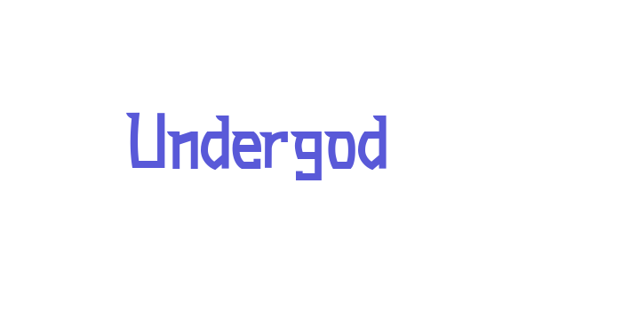 Undergod Font Download