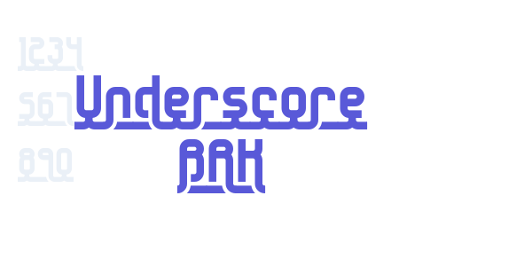 Underscore BRK font