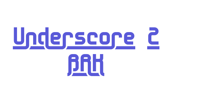 Underscore 2 BRK Font