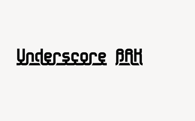 Underscore BRK Font