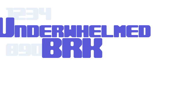 Underwhelmed BRK font free