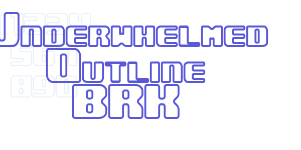 Underwhelmed Outline BRK font free