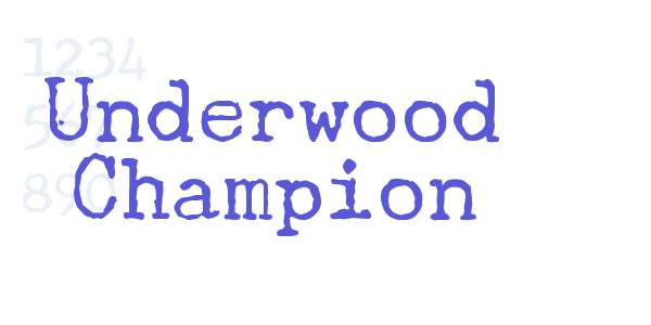 Underwood Champion font