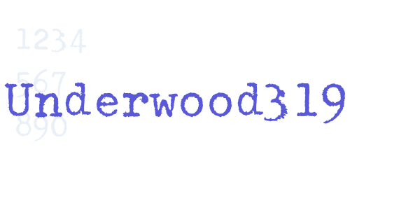 Underwood319 font free