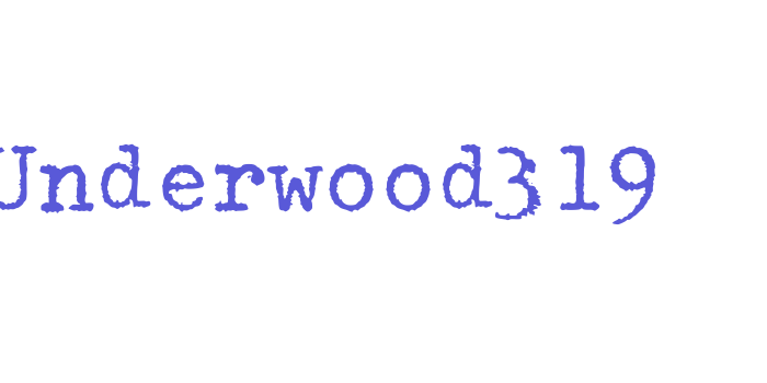 Underwood319 Font