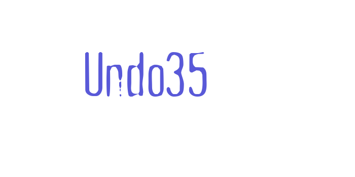 Undo35 Font Download