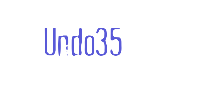 Undo35 Font