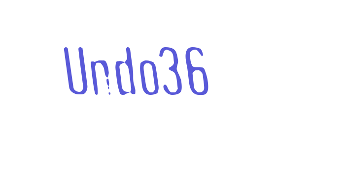 Undo36 Font