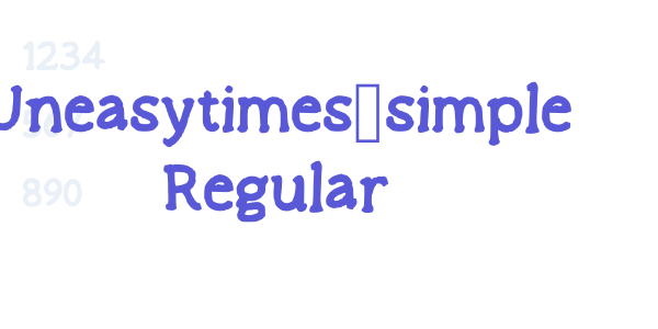 Uneasytimes_simple Regular font free