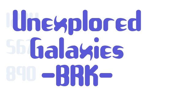 Unexplored Galaxies -BRK- Font