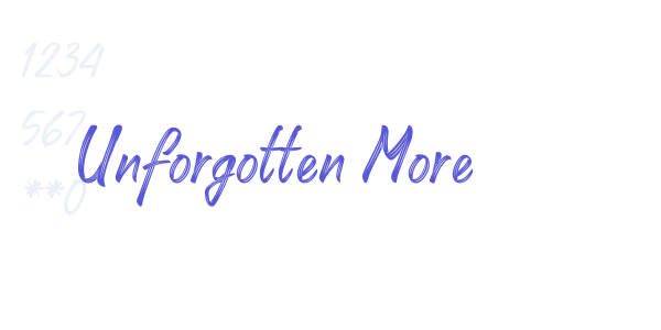 Unforgotten More font