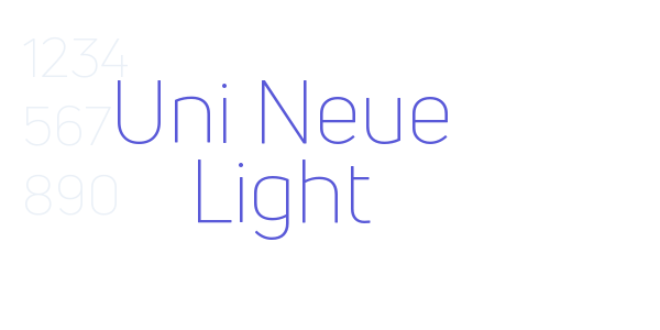 Uni Neue Light font