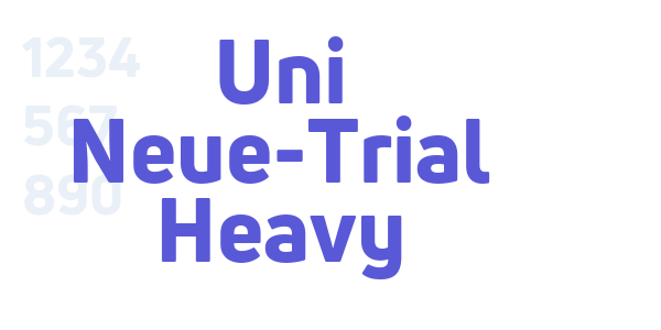 Uni Neue-Trial Heavy font free