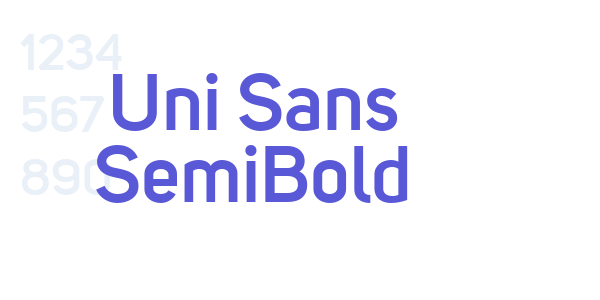 Uni Sans SemiBold font free