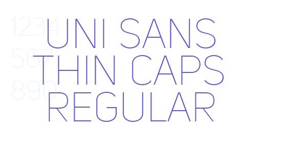 Uni Sans Thin CAPS Regular font