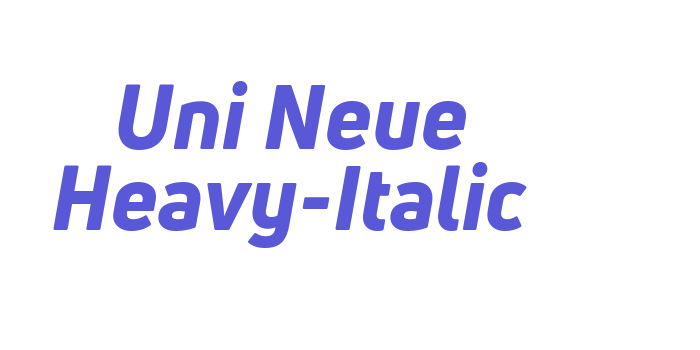 Uni Neue Heavy-Italic Font Download