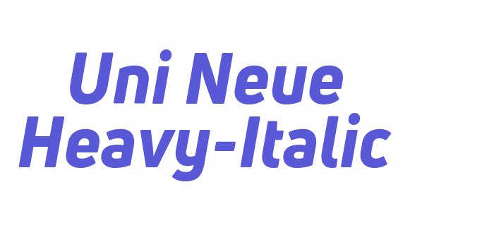 Uni Neue Heavy-Italic Font