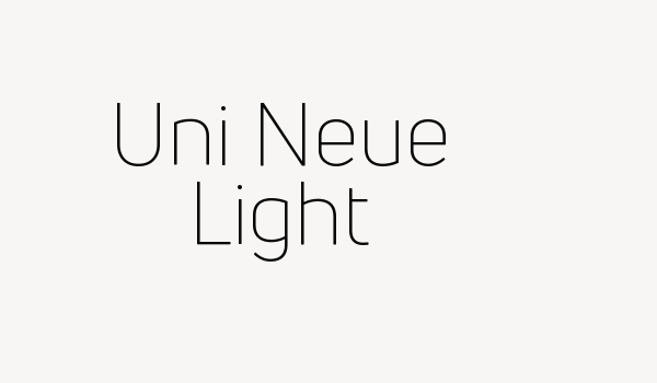 Uni Neue Light Font