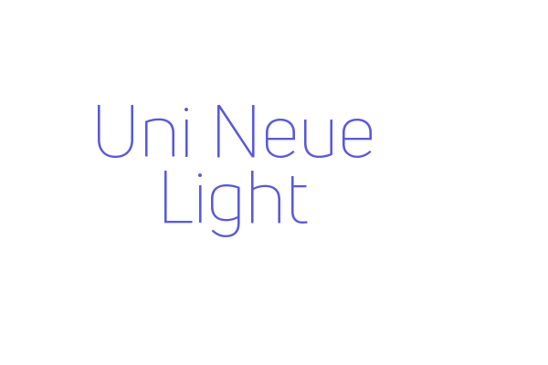 Uni Neue Light Font