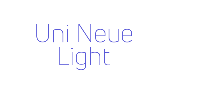 Uni Neue Light Font Download