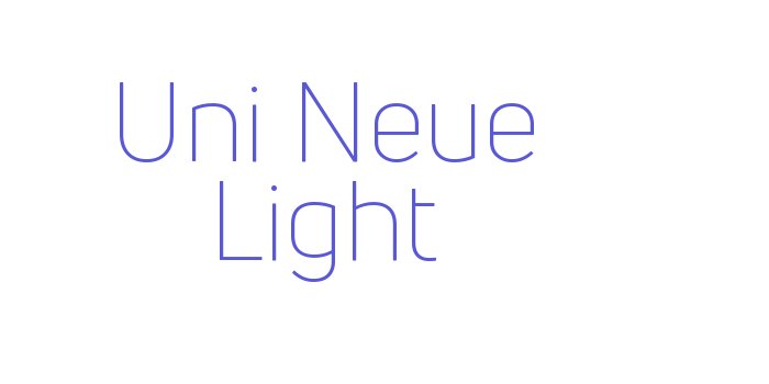 Uni Neue Light Font