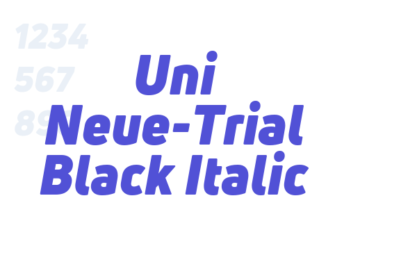 Uni Neue-Trial Black Italic