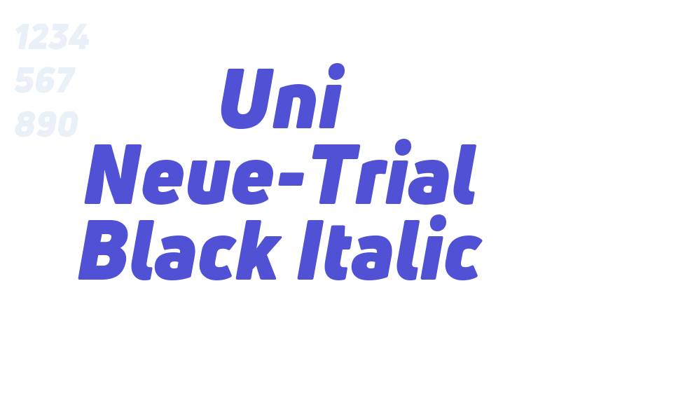 Uni Neue-Trial Black Italic-font-download